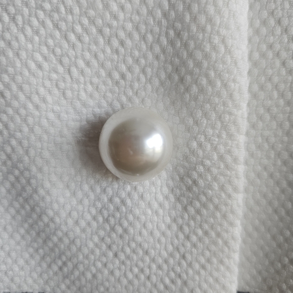 Tuckernuck Blue/White Striped Millie Dress Coat Pearl Buttons Med NWT Lagenlook - Picture 7 of 16